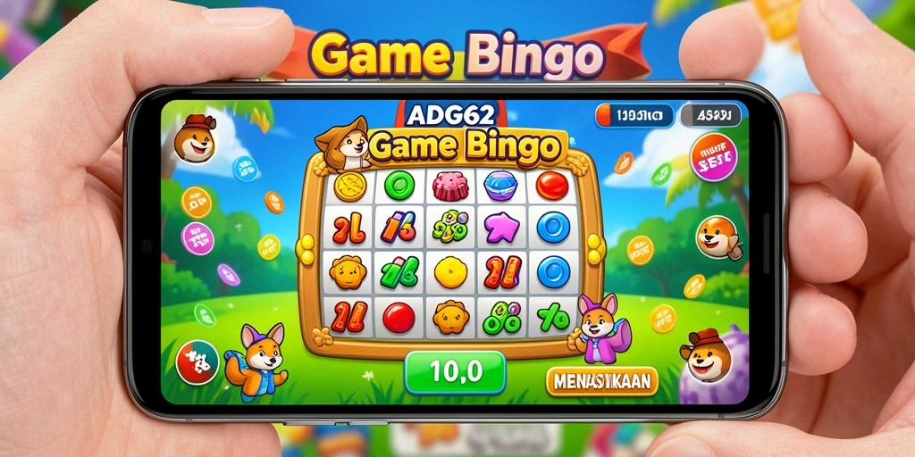 Screenshot gameplay ADG62 dengan aksi Bingo seru.