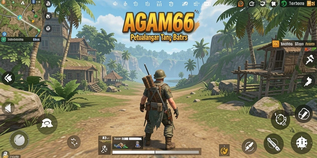 Tampilan gameplay AGAM66 menunjukkan eksplorasi dunia terbuka yang luas.