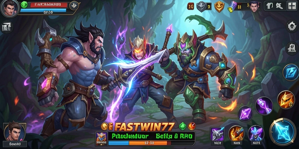 Tampilan seru gameplay ARPG di FASTWIN77 yang menampilkan pertempuran epik.