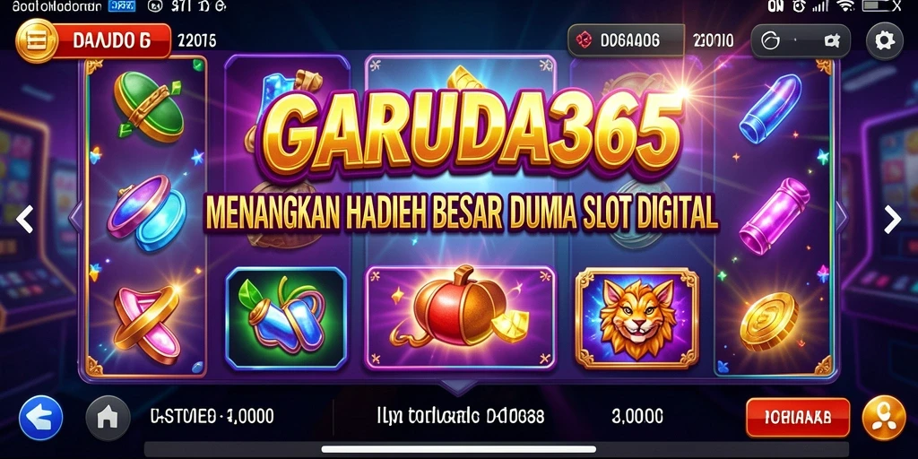 Tampilan menarik dari permainan slot GARUDA365 dengan fitur interaktif.