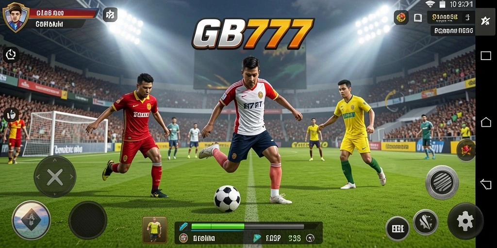 Tampilan utama gameplay GB777 dengan aksi olahraga seru.