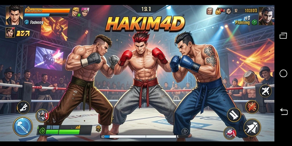Tampilan menarik dari gameplay HAKIM4D dengan pertarungan seru.