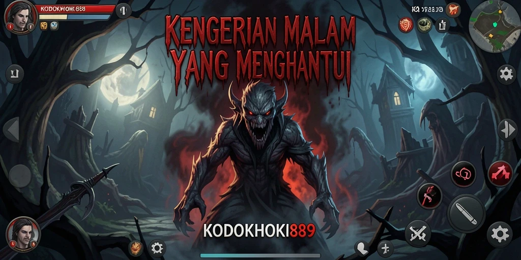 Tangkapan layar dari gameplay KODOKHOKI889 yang mencekam dan menakutkan.