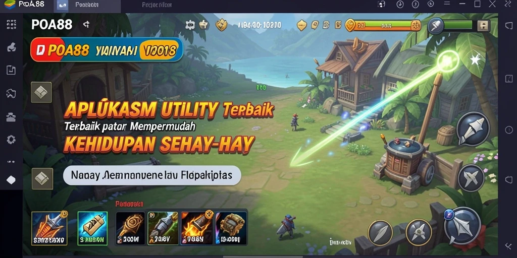 Screenshot utama POA88 menunjukkan antarmuka aplikasi Utility yang intuitif.