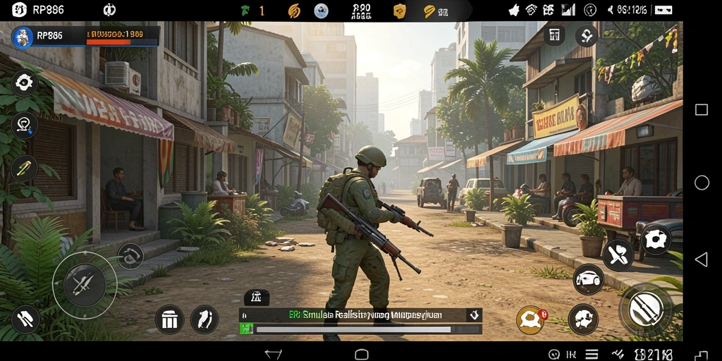 Gameplay menarik dalam RP886 dengan grafis yang menawan.
