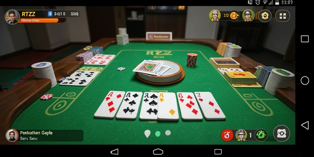 Screenshot gameplay Gaple yang menarik dan penuh aksi di RTZZ.
