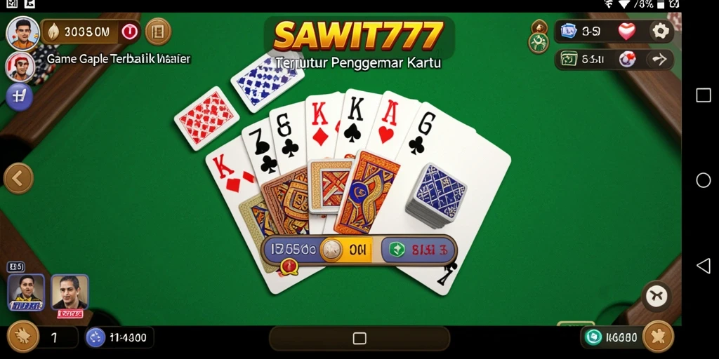 Screenshot gameplay <strong>SAWIT777</strong> dengan aksi seru permainan Gaple.