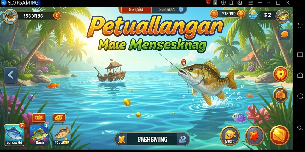 Screenshot menampilkan aksi memancing yang mendebarkan dalam SLOTGAMING.