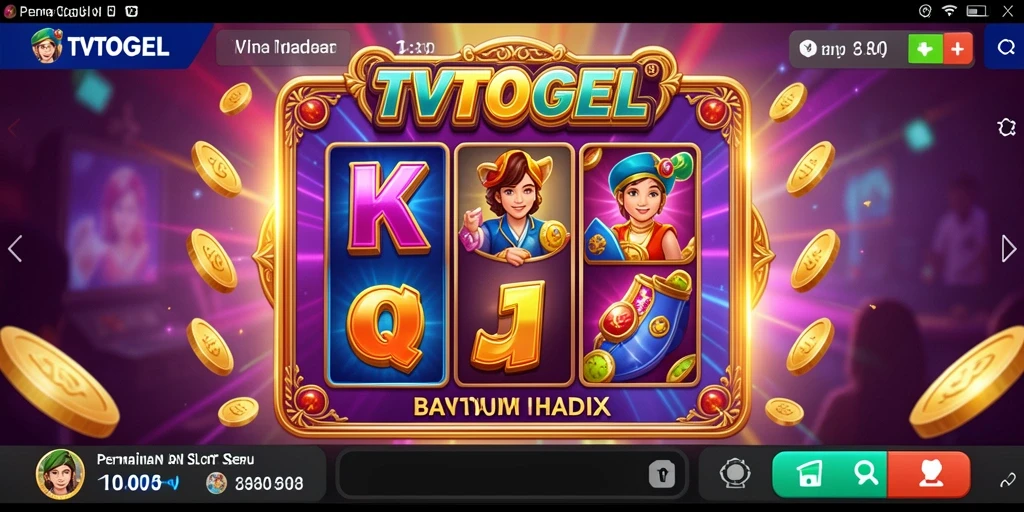 Screenshot gameplay TVTOGEL menampilkan aksi slot yang mendebarkan.