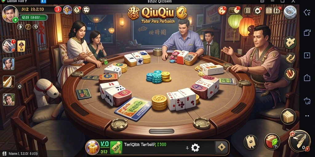 Tampilan gameplay QiuQiu yang seru dan menarik.