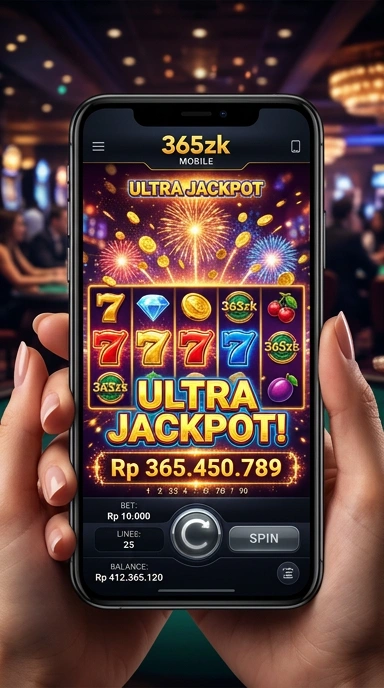 Tampilan awal aplikasi 365zk yang menarik dan mudah dinavigasi.